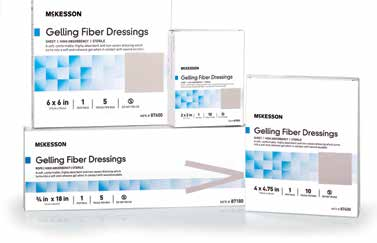 McKesson Gelling Fiber Dressings - High Absorbency Sheet, 2" x 2", Sterile