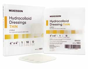 McKesson Hydrocolloid Dressings - Thin, Sterile, 2" x 2", Sheet