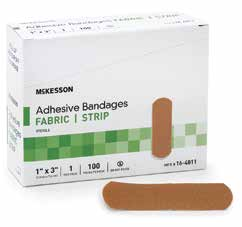 McKesson Adhesive Bandages, Fabric - Spot, 1", Tan, Sterile