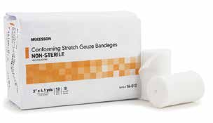 McKesson Conforming Stretch Gauze Bandages - 2" x 4.1 yds., Stretched, Non-Sterile