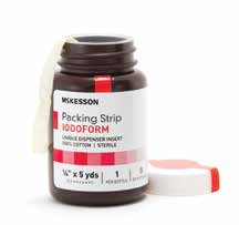 McKesson Iodoform Packing Strips 5% w/w - 1/4" x 5 yds. Per Bottle, Sterile