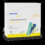 McKesson Kids Adhesive Bandages, Plastic - Strip, 3/4" x 3", Multi-Color Neon, Sterile