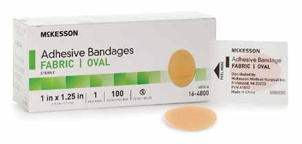 McKesson Oval Adhesive Bandages - 1" x 1.25", Sterile
