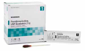 McKesson Povidone Iodine, USP Swabsticks - Povidone Iodine Swabsticks, Sterile 1's