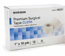 McKesson Premium Cloth Surgical Tape - 1/2" x 10 yds., White, Non-Sterile