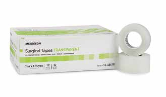 McKesson Silicone Adhesive Surgical Tape - 1" x 5.5 yds., Transparent, Non-Sterile