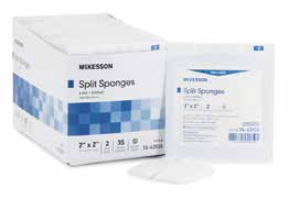 McKesson Split Sponges - 2" x 2", 6-Ply, Sterile