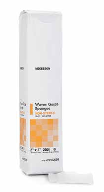 McKesson Woven Gauze Sponges, Cotton - 2" x 2", 8-Ply, Non-Sterile