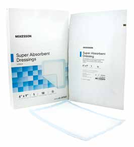 McKesson Super Absorbent Dressings - 4" x 5", Sterile